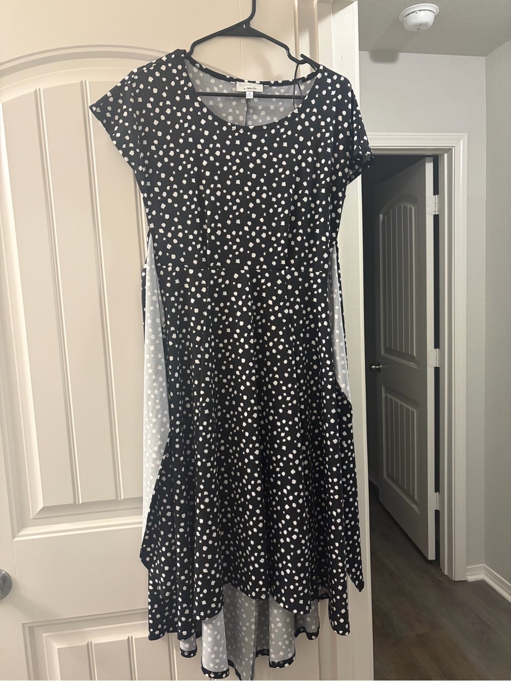 Robbie Bee Black and White Polka Dot Top